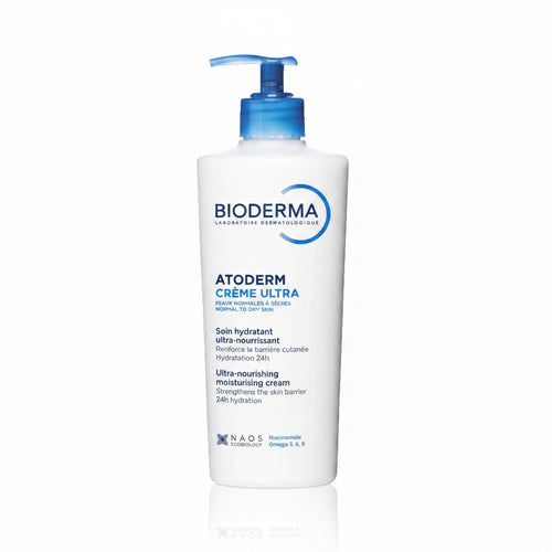 Atoderm Ultra Cream - Crema Idratante Quotidiana per Tutta La Famiglia - Rinforza La Barriera Cutanea - per Pelli Sensibili E Secche - Flacone a Pompa Da 500 Ml