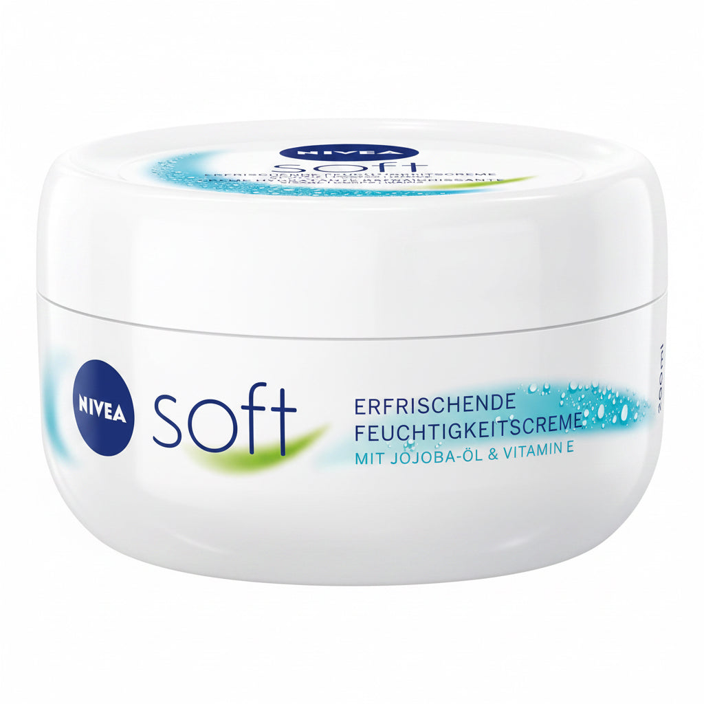Crema Idratante Morbida E Rinfrescante (200 Ml), Crema Nutriente Morbida Con Vitamina E E Olio Di Jojoba, Crema Pelle Rapida Assorbente