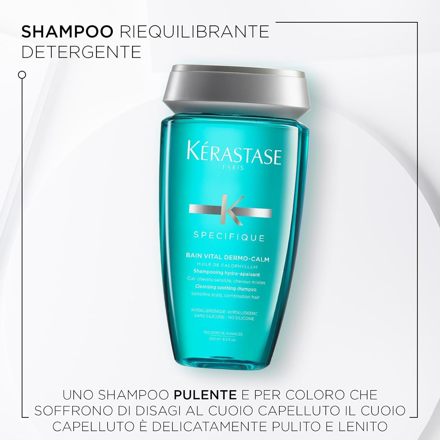 Kérastase, Spécifique Dermo-Calm, Shampoo Idra-Lenitivo, per Cuoio Capelluto Sensibile, Bain Vital, 250 Ml