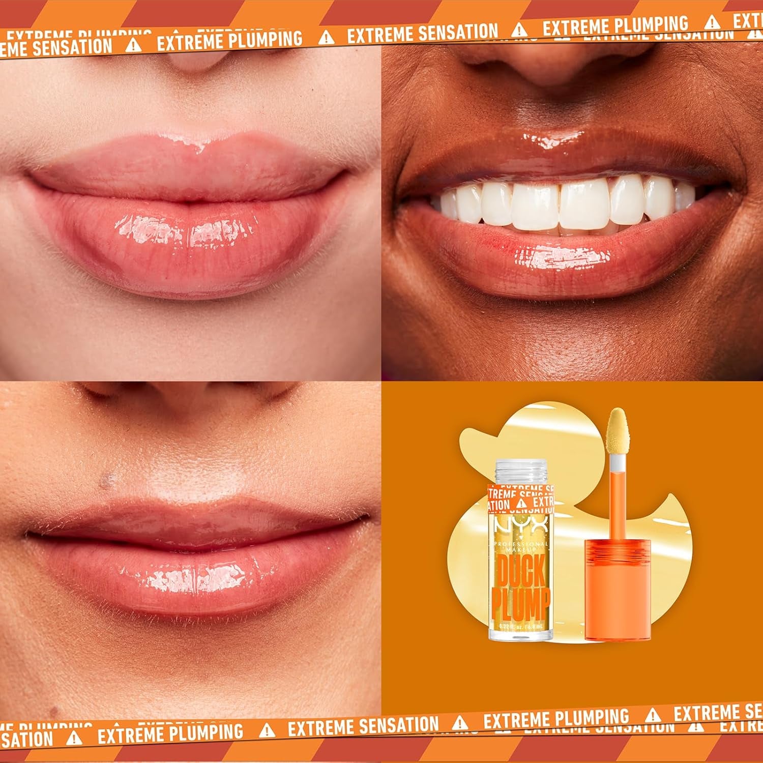 NYX Professional Makeup Gloss Rimpolpante, Altamente Pigmentato, Volume Immediato E Duraturo, Arricchito Con Zenzero Piccante, Duck Plump, Tonalità: Clearly Spicy, 6,8 Ml
