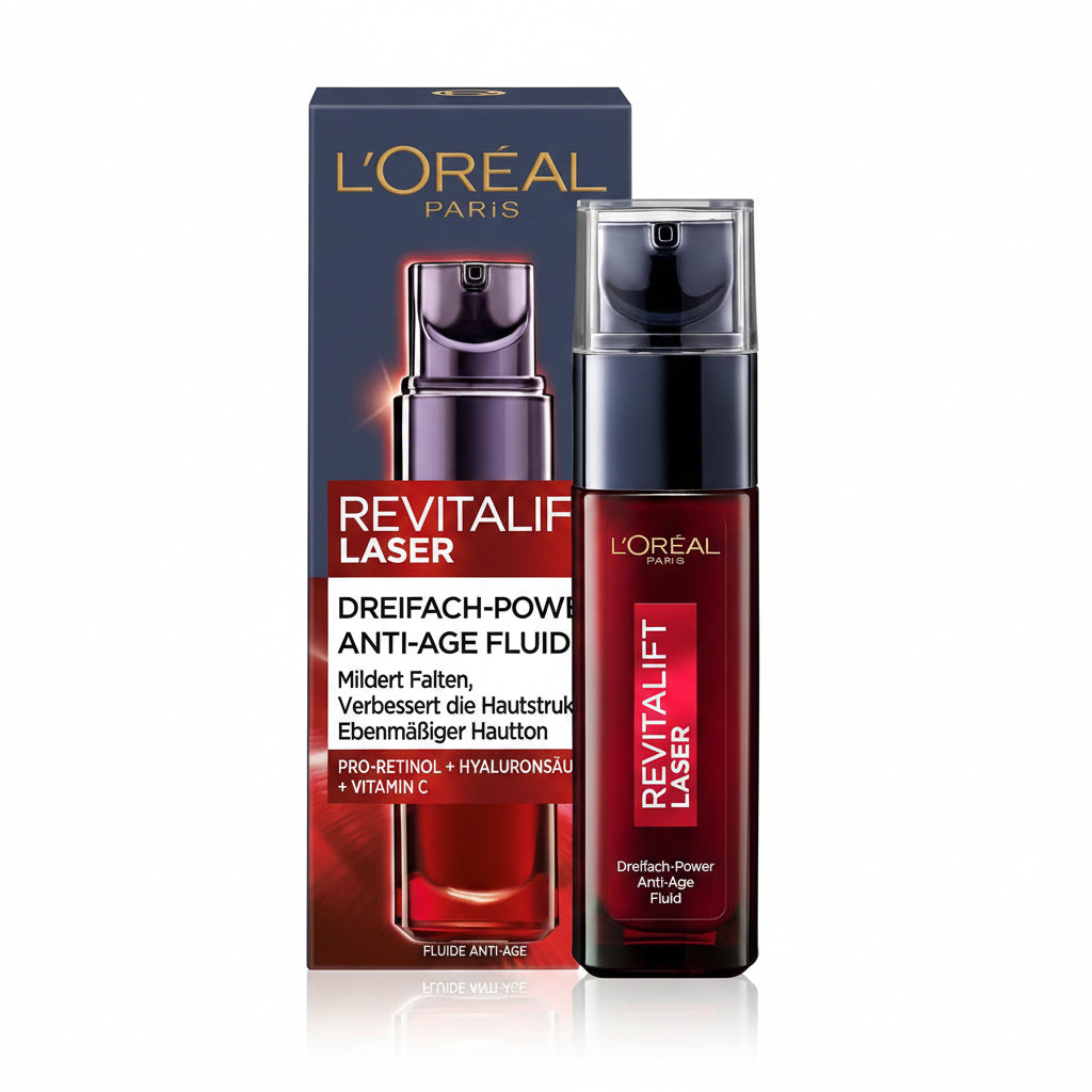 L'Oréal Paris Siero Revitalift Laser, Trattamento anti Età per La Cura Del Viso a Tripla Azione, Con Acido Ialuronico, 30 Ml