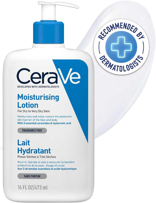Cerave Lozione Idratante, per Pelle Secca a Molto Secca, Idrata E Restaura La Barriera Cutanea, Arricchita Con Ceramidi Essenziali E Acido Ialuronico, Formula Leggera, Adatta per Viso E Corpo