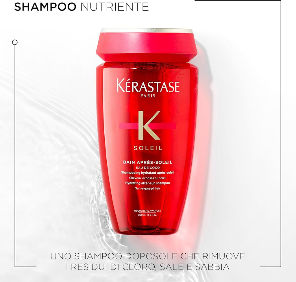 Kérastase, Soleil, Shampoo Solare Protettivo, Trattamento per Capelli Con Protezione Solare, per Tutti I Tipi Di Capelli, Bain Après-Soleil, 250 Ml
