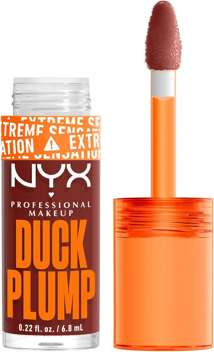 NYX Professional Makeup Gloss Rimpolpante, Altamente Pigmentato, Volume Immediato E Duraturo, Arricchito Con Zenzero Piccante, Duck Plump, Tonalità: Clearly Spicy, 6,8 Ml