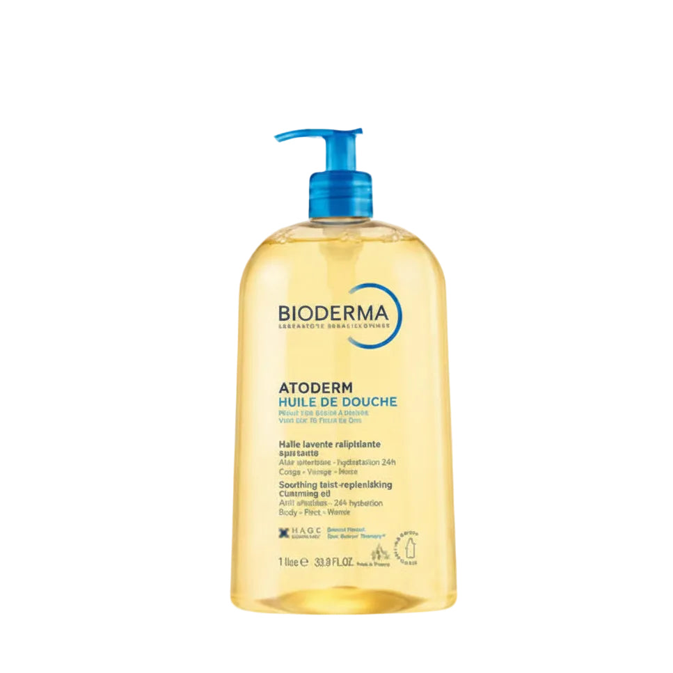 Atoderm Olio Doccia - Detergente Lenitivo E Anti-Irritazione - Comfort Immediato E Idratazione per 24 Ore - Pelle Sensibile Da Molto Secca a Irritata - Flacone a Pompa Da 1 Litro