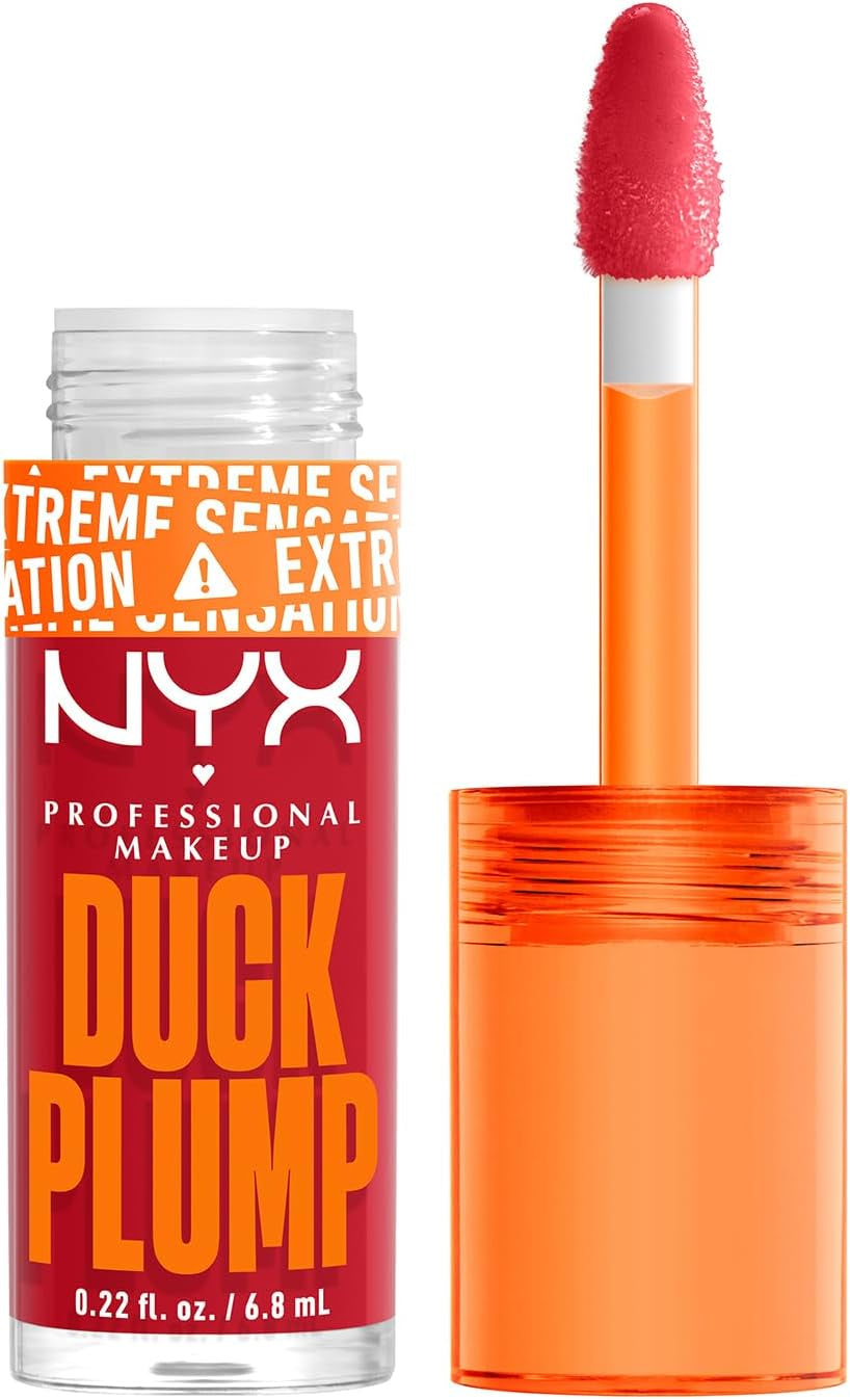 NYX Professional Makeup Gloss Rimpolpante, Altamente Pigmentato, Volume Immediato E Duraturo, Arricchito Con Zenzero Piccante, Duck Plump, Tonalità: Brick of Time, 6,8 Ml