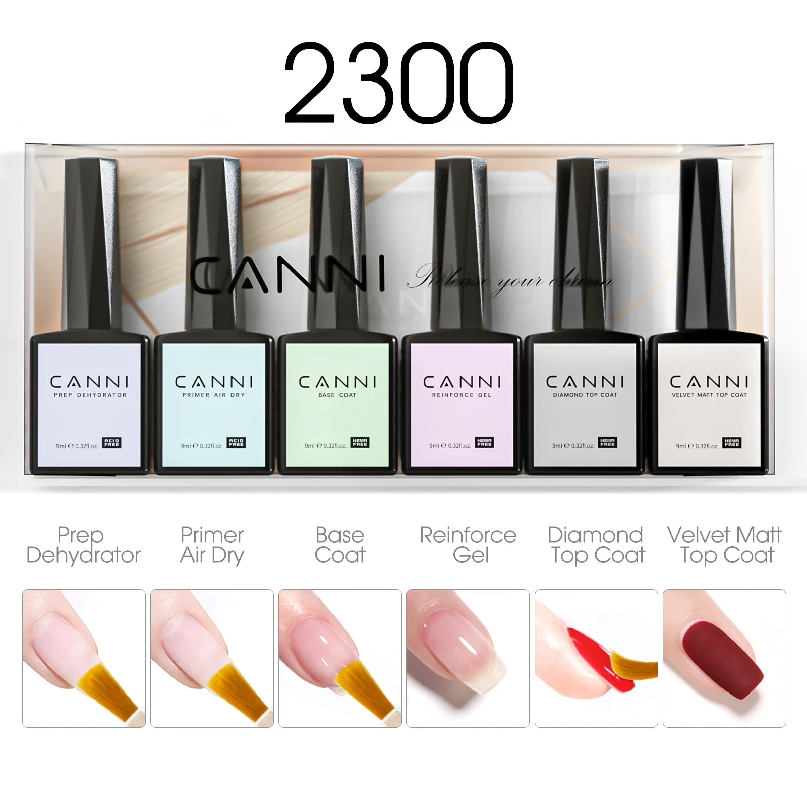 CANNI Set di smalti gel per unghie