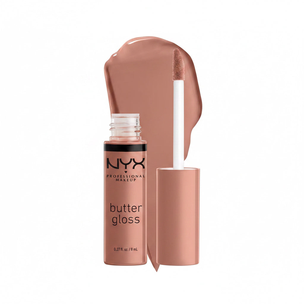 NYX Professional Makeup Butter Gloss, Lucidalabbra Non Appiccicoso, Madeleine, Confezione Da 2