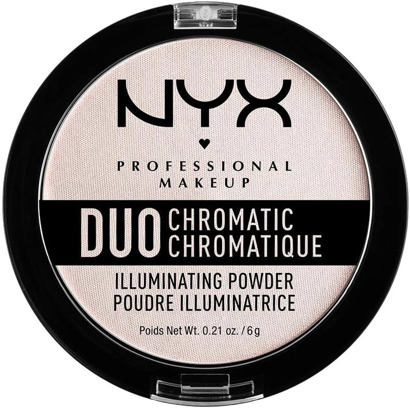 NYX Professional Makeup Polvere Illuminante Duo Chromatic Illuminating Powder, Snow Rose