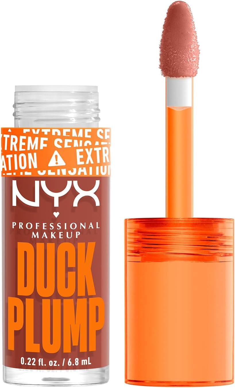 NYX Professional Makeup Gloss Rimpolpante, Altamente Pigmentato, Volume Immediato E Duraturo, Arricchito Con Zenzero Piccante, Duck Plump, Tonalità: Clearly Spicy, 6,8 Ml
