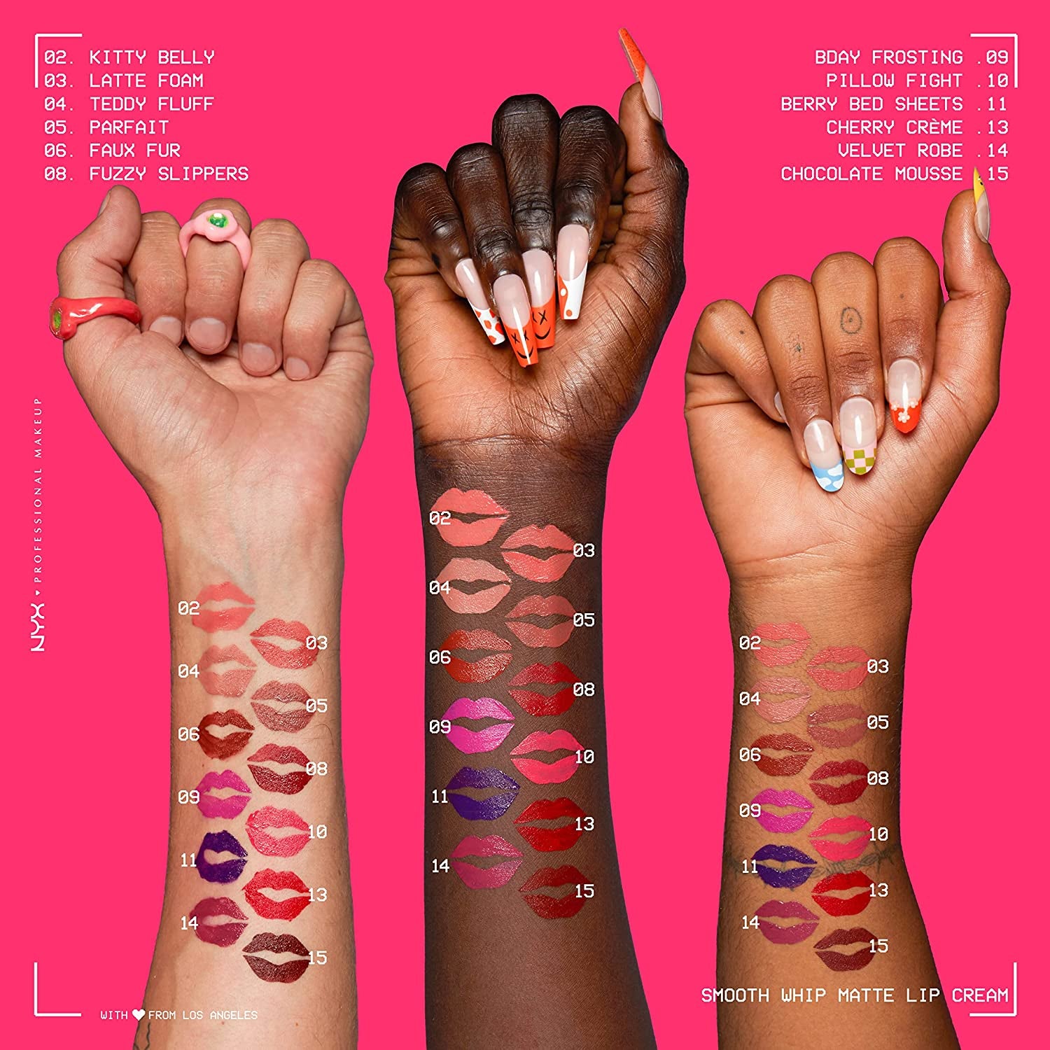 NYX Professional Makeup Rossetto Liquido, Tinta Labbra Matte, Tonalità Ultra-Vibranti, Con Burro Di Karité E Burro Di Cacao, Smooth Whip, Tonalità: Pillow Fight